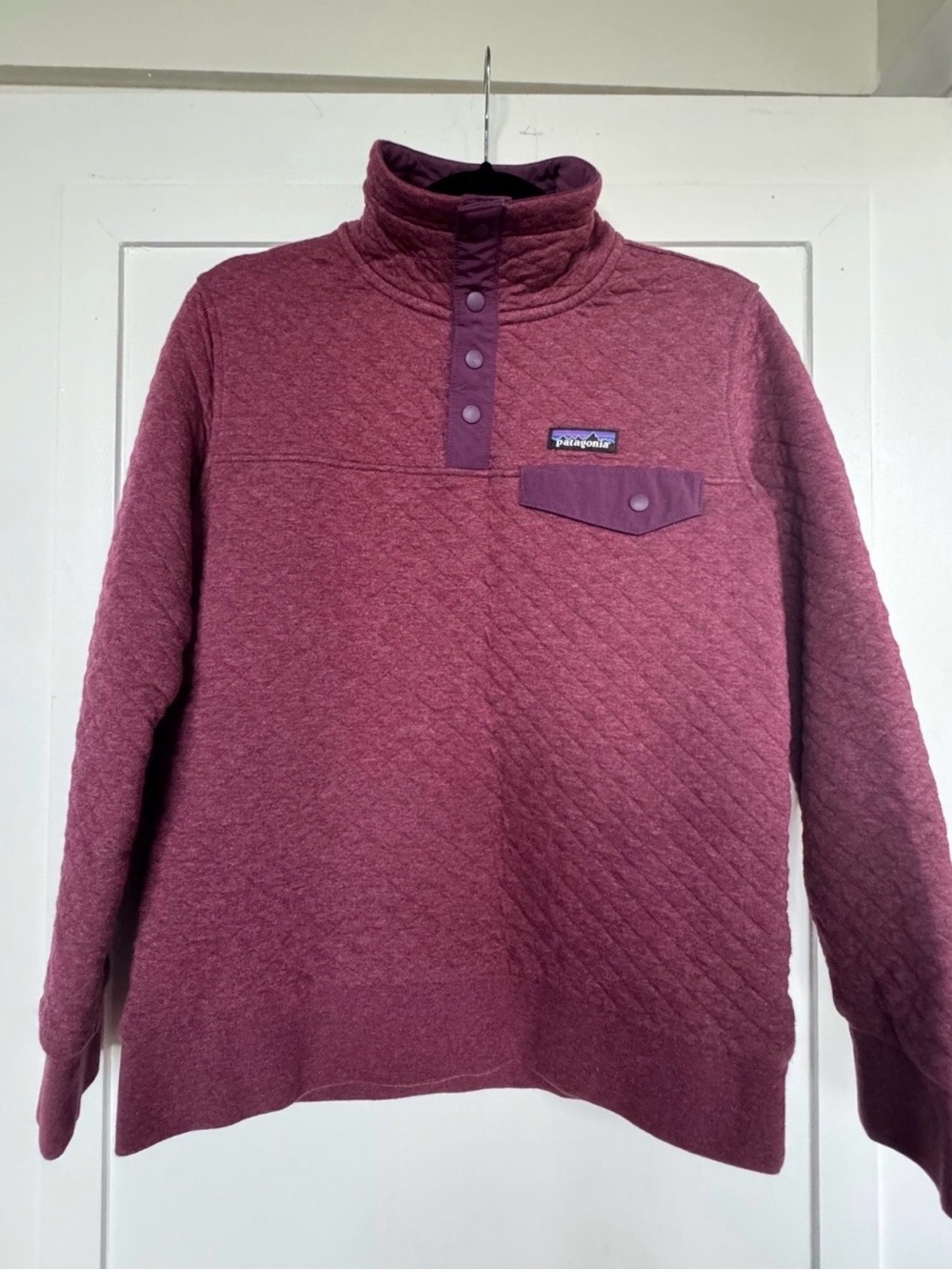 Patagonia Quilted Snap-T Pullover - Plum/Burgundy